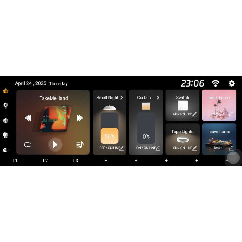 HUGOLED Tuya Smart Okosotthon Központi Panel S2 960p LCD érintőkijelző, Zigbee, WiFi, LAN, BLE, RS485