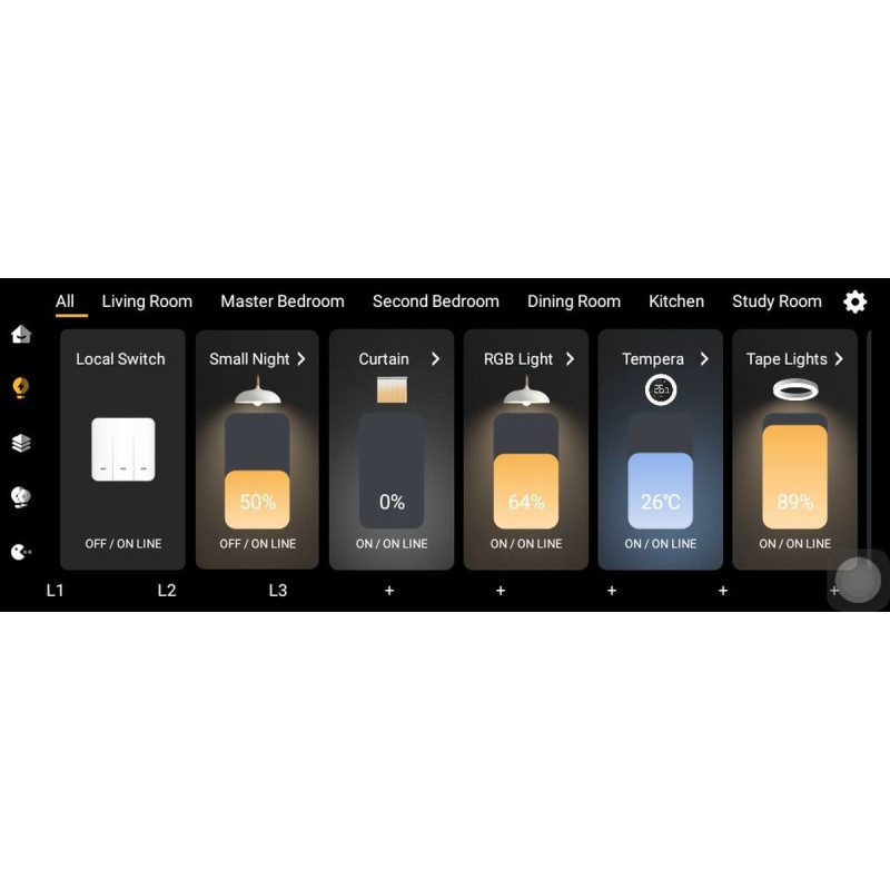 HUGOLED Tuya Smart Okosotthon Központi Panel S2 960p LCD érintőkijelző, Zigbee, WiFi, LAN, BLE, RS485