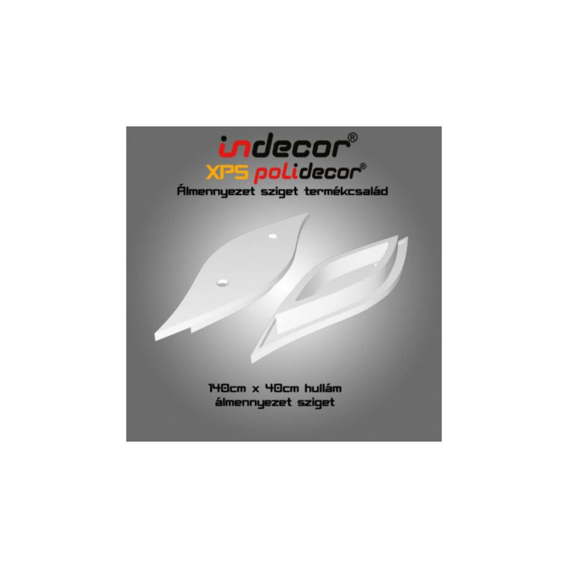 140cm XPS Hullám álmennyezet sziget test