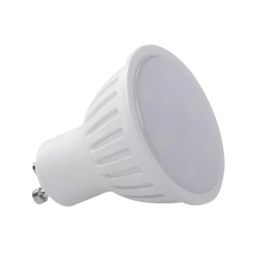 LED lámpa , égő , szpot , GU10 foglalat , 6,5 Watt , meleg fehér