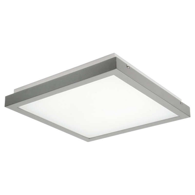 TYBIA LED 38W 3800lm NW 4000K (Természetes fehér) acélszürke négyzet mennyzeti lámpa mozgásérzékelővel 410x410mm - KANLUX 24641