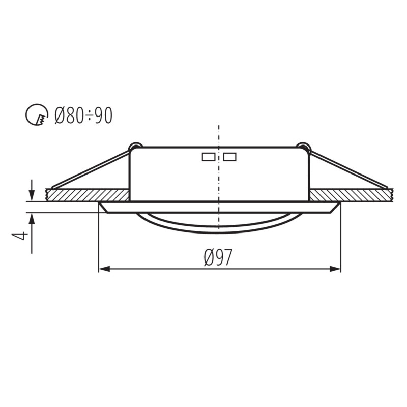 Argus matt sárga réz dönthető spotkeret 15 fokos