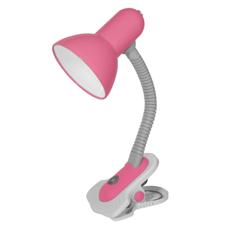 SUZI E27 asztali lámpa rózsaszín csíptetős