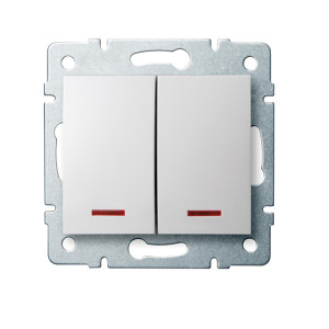 MOWION LOGI 02-1023-102 Fehér Jelzőf.dupla ny.kapcsoló