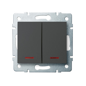 MOWION LOGI 02-1023-141 Grafit Jelzőf. dupla ny.kapcsoló