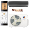 GREE Dark Pro inverter 3,5 kW Split klíma szett WiFi, 3D légáram, téliesített, sötétszürke