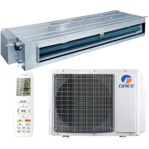 GREE UM Légcsatornás klíma szett GUD100PHS1/A-S 10,5kW WiFi fali távirányítóval, páraszenzorral, téliesített