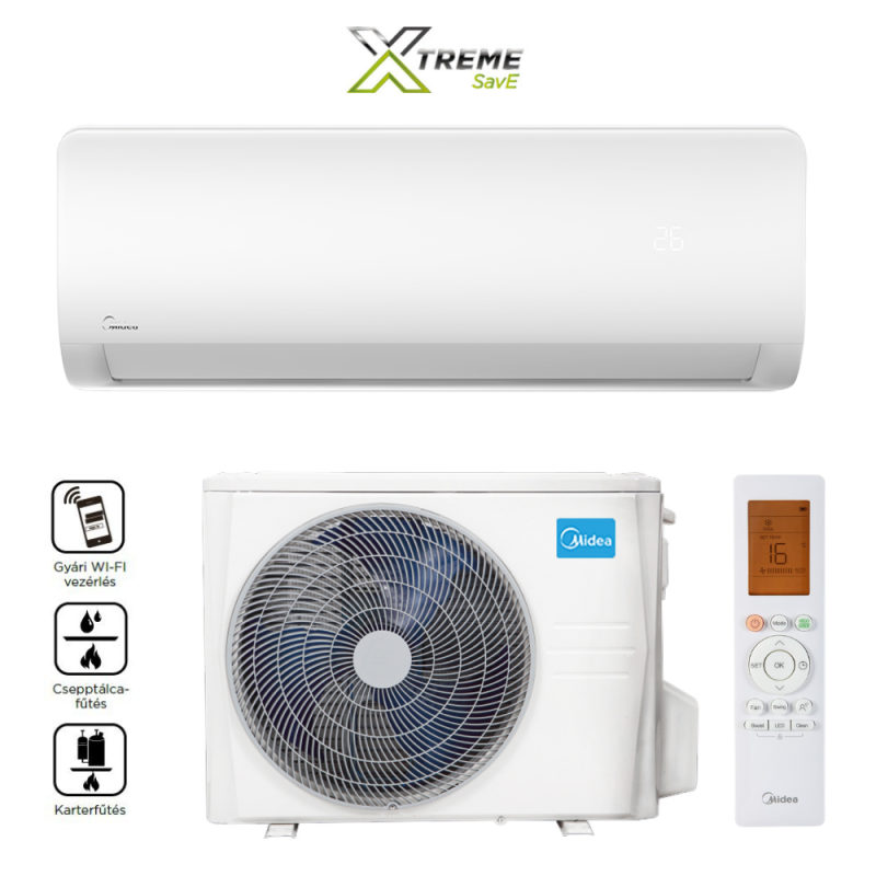 Midea MG2X-12-SP Xtreme Save oldalfali split (R32, 3,5 kW)
