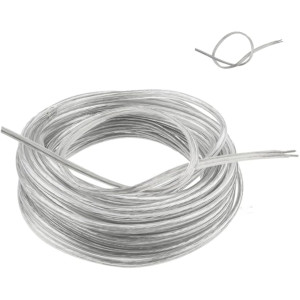 2x0,5 mm sodrott vezeték ezüst átlátszó 