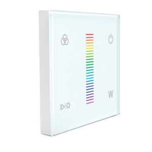 Elmark négy csatornás RF LED vezérlő panel, beépített tölthető akkumulátorral, RGB, egyszínű