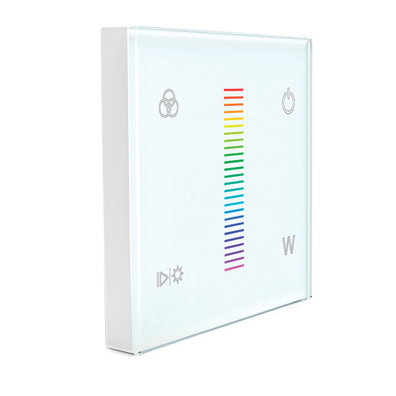 Elmark négy csatornás RF LED vezérlő panel, beépített tölthető akkumulátorral, RGB, egyszínű