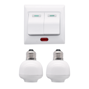 Elmark RF vezeték nélküli vezérlőegység duál kapcsolóval, 2 x E27 foglalattal