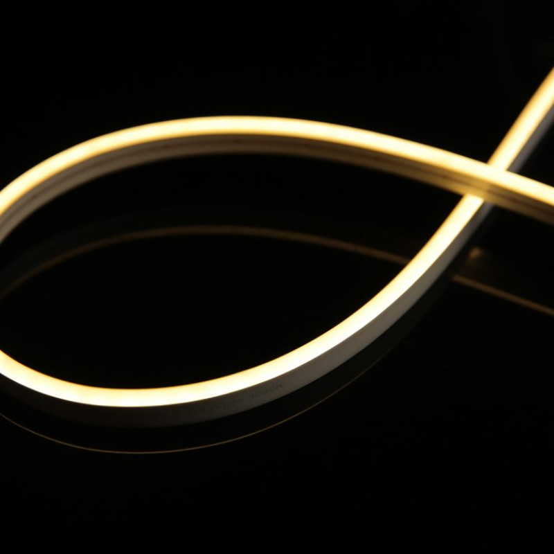 LED NEON FLEX Meleg Fehér 12V 9,6W/M 3000K 900lm IP65 (5x13mm, Vághatóság: 10mm) neon reklámokhoz