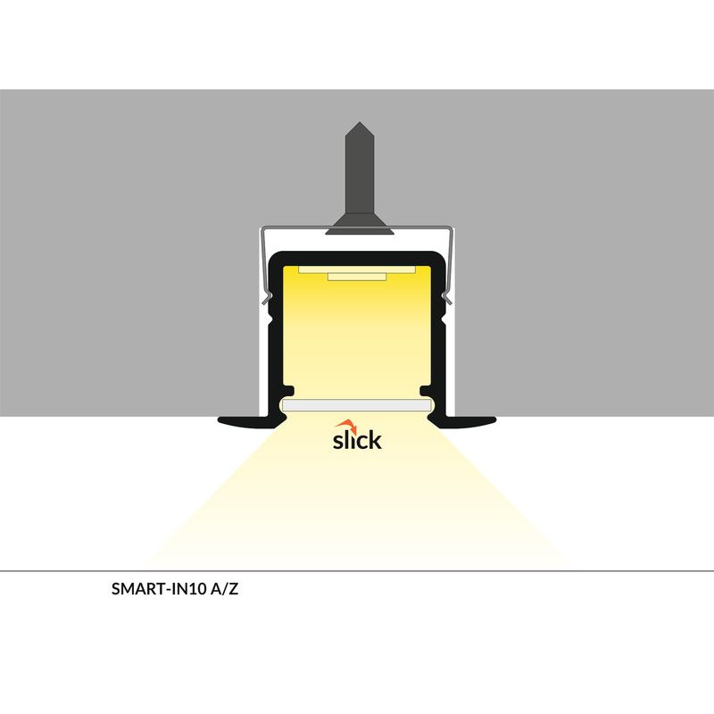 LED szalag profil süllyesztett eloxált alumínium SMART-IN10 - Topmet  