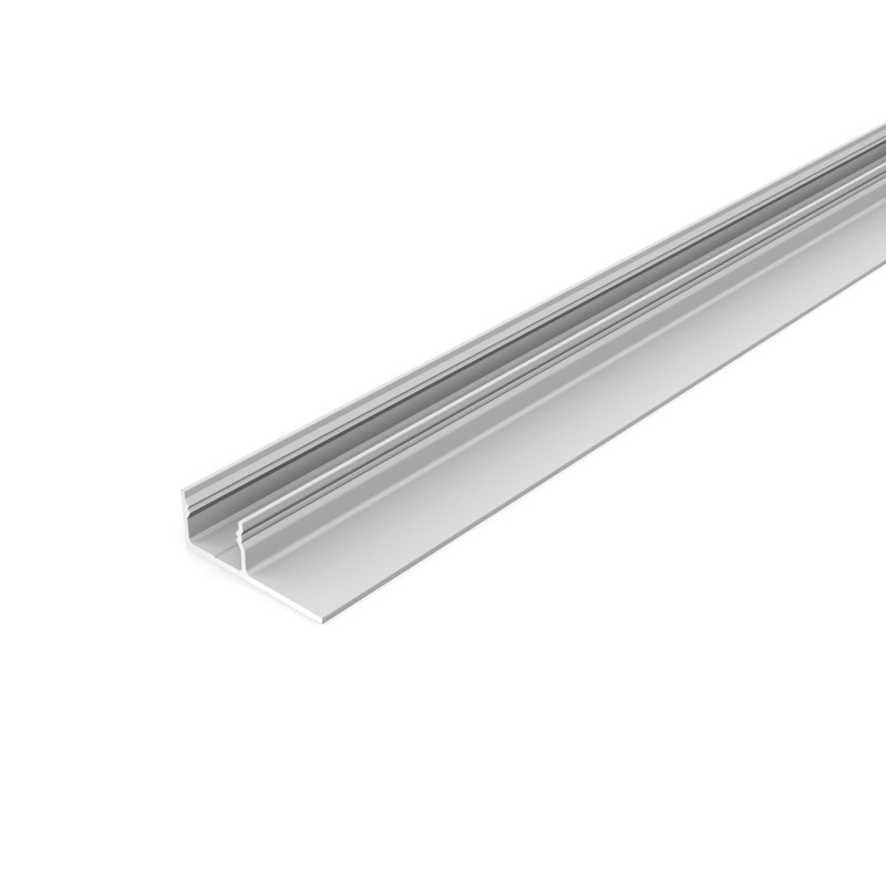 Hidegburkolati alumínium LED profil csempe és padlólaphoz eloxált ezüst opál fedővel