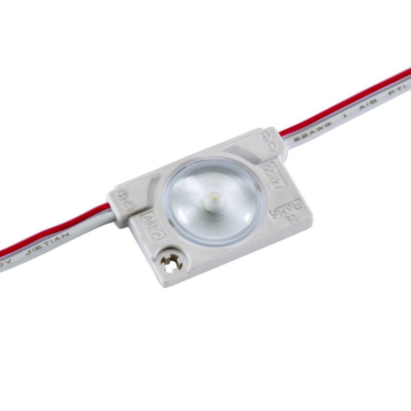 LED modul 12VDC 0.3Watt 30lm 4000K (Természetes fehér) 3014 Chip 160° 18x9mm IP65