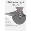 LED csarnokvilágító , 30 Watt , 60 cm , IP65 , kompakt vízzáró armatúra , állítható sugárzási szög, természetes fehér