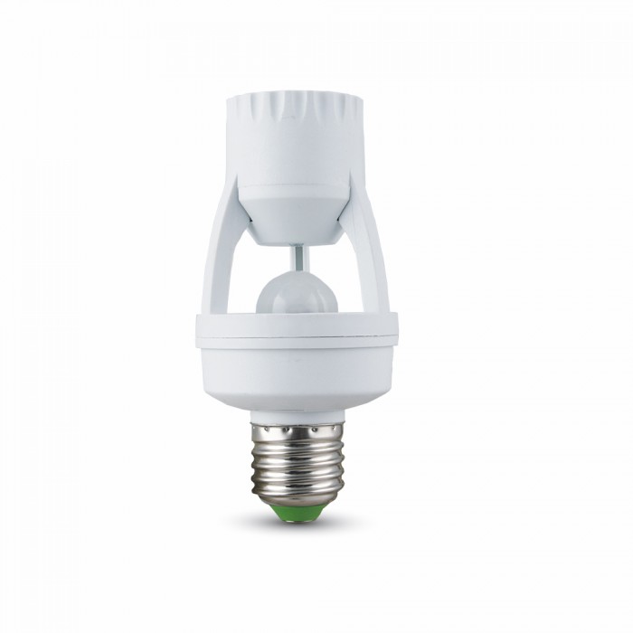 LED Infravörös mozgásérzékelő , fali , 360° , E27, fehér