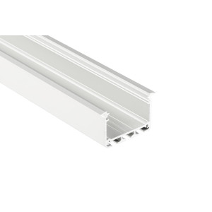 Alumínium profil LED szalaghoz , süllyeszthető , ezüst eloxált , széles , INSO , MATT fedővel