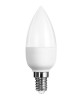 LED lámpa , égő , gyertya , E14 foglalat , 6,5 Watt , 210° , természetes fehér