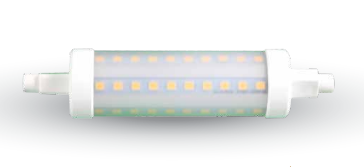 LED lámpa , égő , vonal izzó , R7S , 10 Watt , 118 mm , természetes fehér