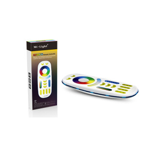 RGB és fehér távirányító , állítható fehér színárnyalat , Dimmer , 4 csoport (zóna) , group control