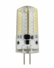 LED lámpa , 12V DC , kukorica , G4 foglalat , 3 Watt , 360° , szilikon bevonat , hideg fehér