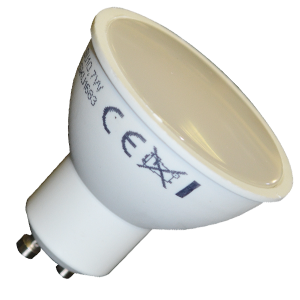 LED lámpa , égő , szpot , GU10 foglalat , matt előlappal , 110° , 7 Watt , természetes fehér