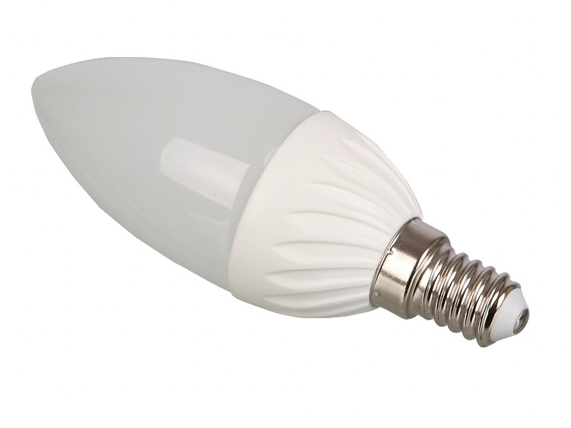 LED lámpa égő, E14 foglalat, gyertya forma, 4 watt, természetes fehér