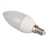 LED lámpa , égő , gyertya , E14 foglalat , 4 Watt , 270° , meleg fehér