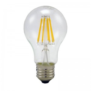 LED lámpa , égő , izzószálas hatás , körte , E27 foglalat , 4 Watt , meleg fehér