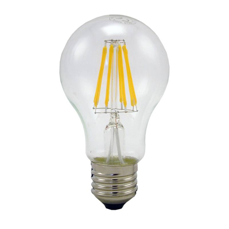 LED lámpa , égő , izzószálas hatás , körte , E27 foglalat , 4 Watt , meleg fehér