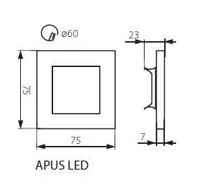 APUS , LED jelzőfény , beltéri , 12 Volt , design , meleg fehér