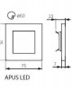 APUS , LED jelzőfény , beltéri , 12 Volt , design , hideg fehér