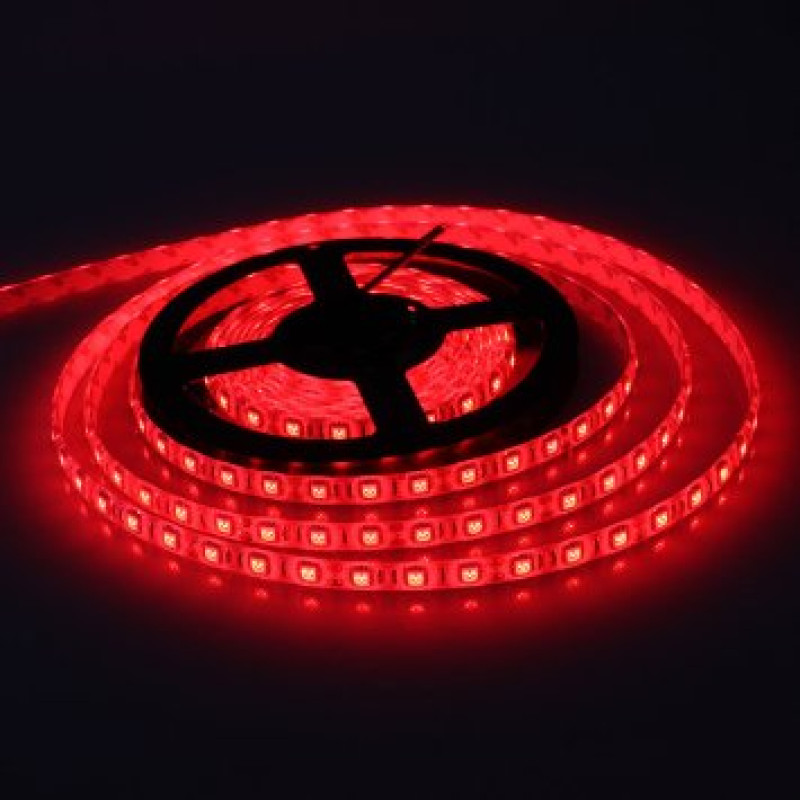 LED szalag , kültéri , 5050, 60 led/m , 14,4 Watt/m , piros ( 5 méter)