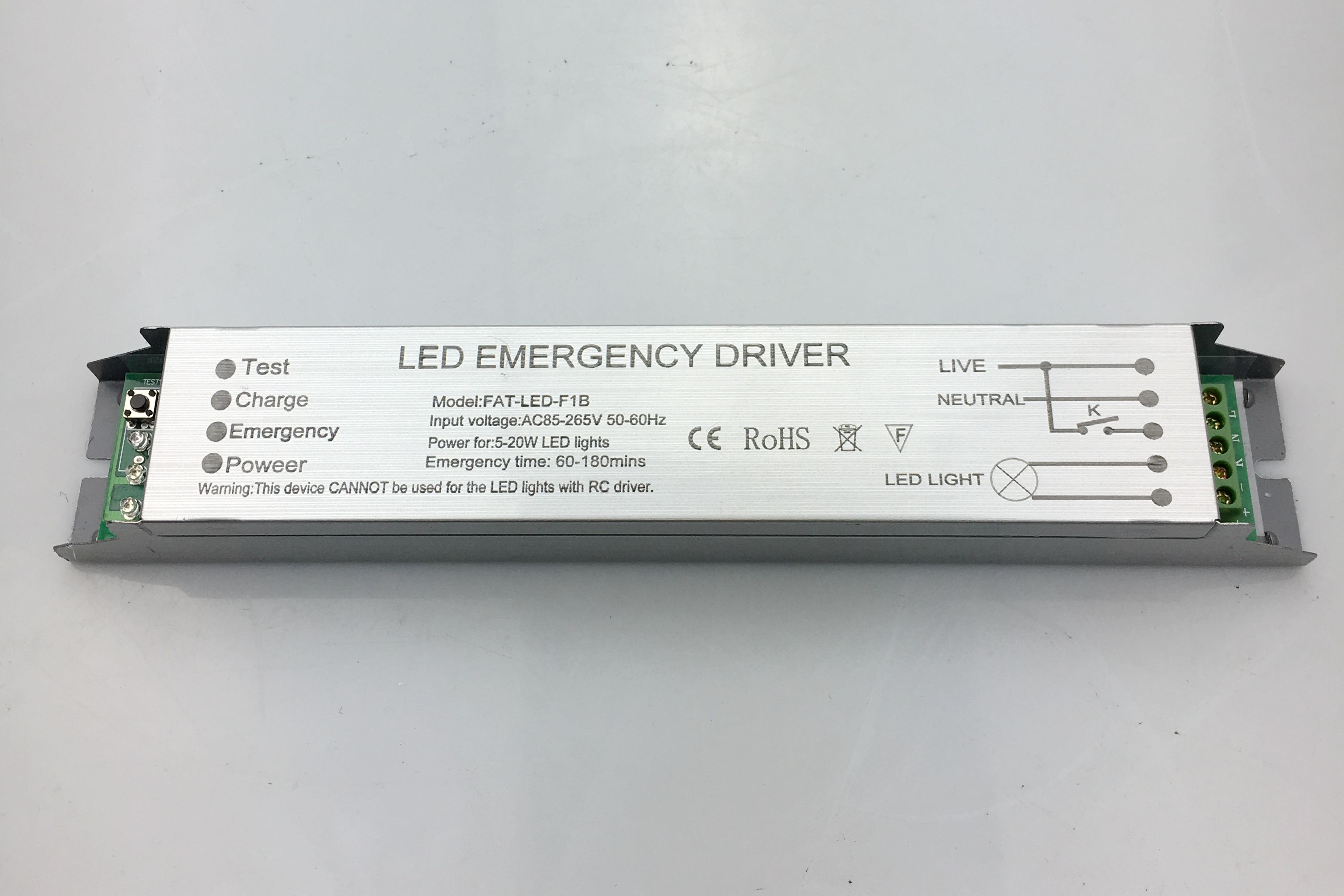 Vészvilágítás meghajtó, inverter LED fénycsövekhez és LED panelekhez (5-20 Watt)