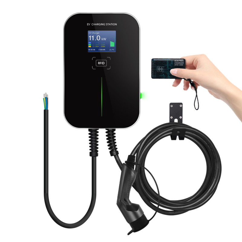 Besen elektromos autó fali töltő 3 fázisú 11kW (3x16A) (töltőkábellel,RFID)