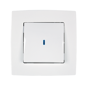 Elmark City 1 pólusú kapcsoló jelzőfénnyel 10A - fehér