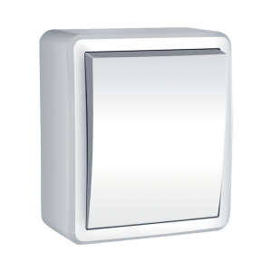 Falon kívüli IP44 védettségű alternatív váltó kapcsoló fehér