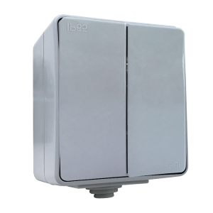 Falon kívüli IP65 védettségű csillár kapcsoló szűrke