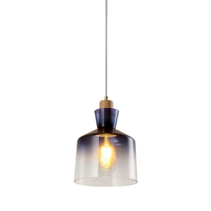 ALMA függesztett lámpa 1XE27 foglalattal Fa / Kék