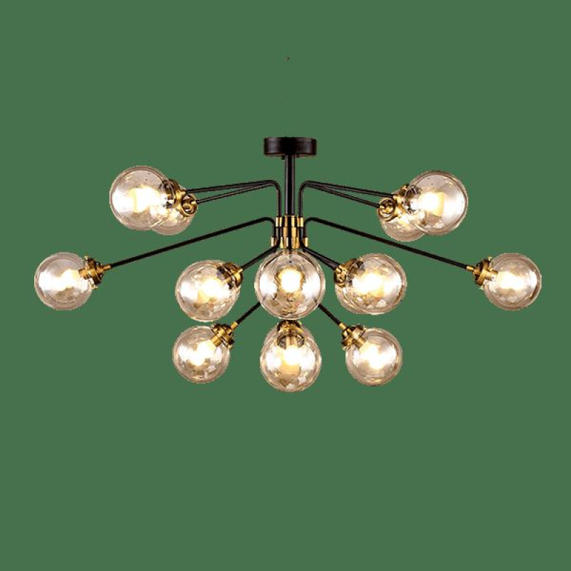 BUBBLES csillár borostyán üveg búrákkal 16xE14 foglalattal