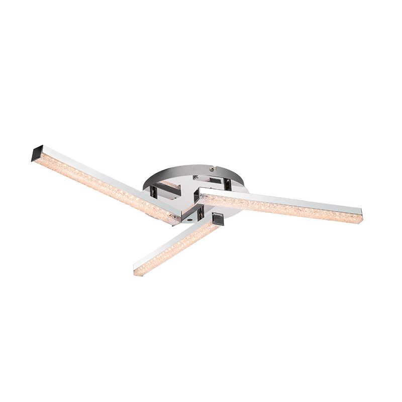 FAYE LED Króm mennyezeti lámpa 3x4Watt 3200K Meleg fehér