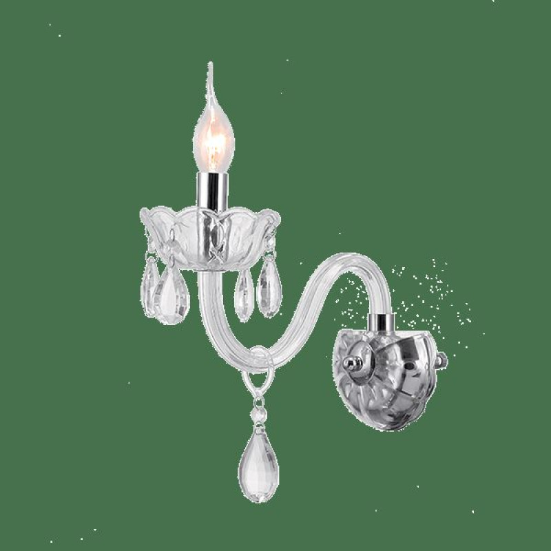 MADLEN Króm / Kristály fali lámpa 1xE14 foglalattal D115mm