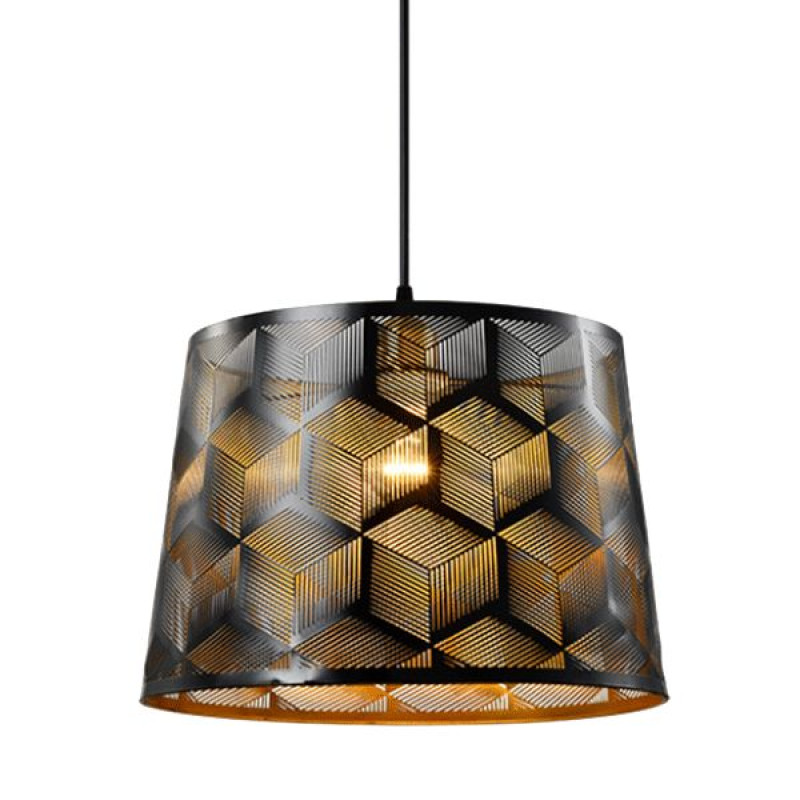 MARSEL lámpa függeszték 1xE27 foglalattal Fekete / Arany