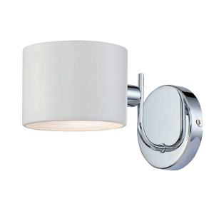MELODY Króm / Fehér fali lámpa 1xE14 foglalattal D230mm
