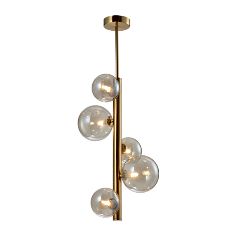 OLENA függő mennyezeti lámpa arany 5xG9 foglalattal