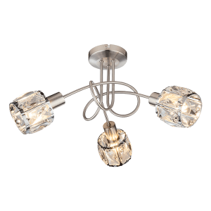 SHEEN Spot 3 ágú mennyezeti lámpa 3xE14 Szatén Nikkel