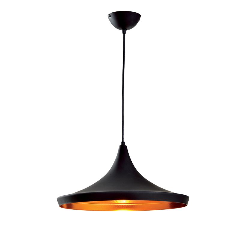 TIM-1B Függeszték lámpa Fekete / Arany 1xE27 foglalattal D350mm