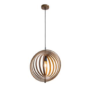 WoodyR függesztett lámpatest, rattan/fa anyagból